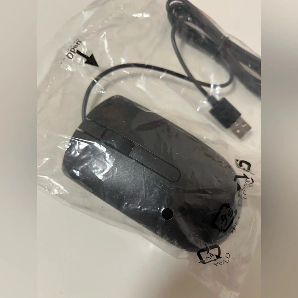 Dell MS116 DP/N 009NK2 Black USB Wired Optical Scroll Mouse